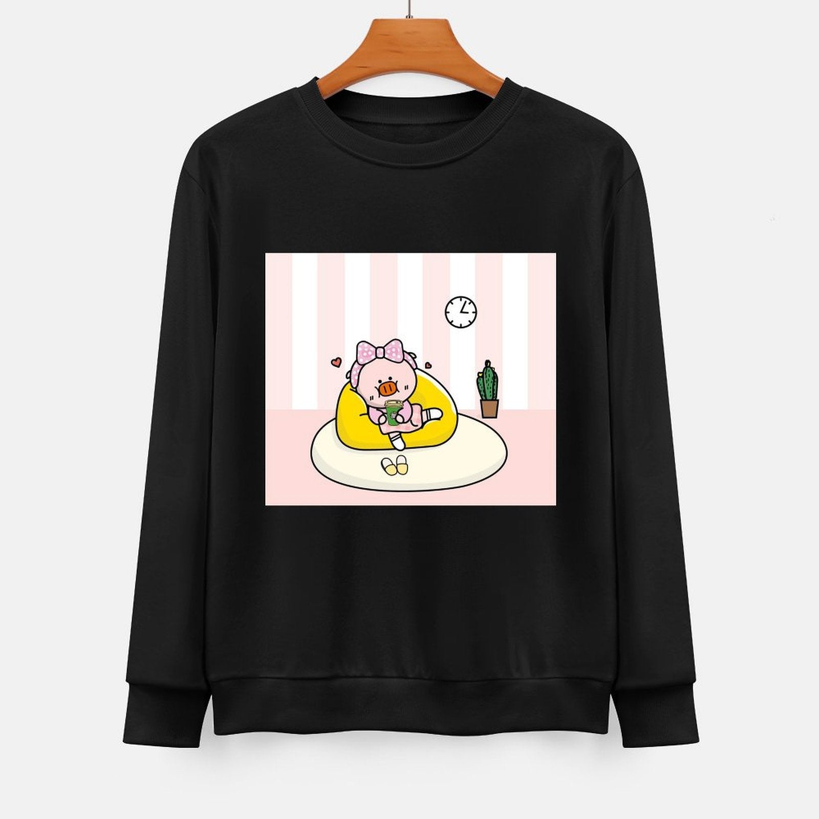 Front Patterned Long Sleeve TopChill Soft